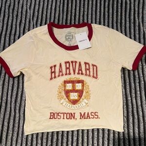 Forever 21 Cream and Red Graphic Tee